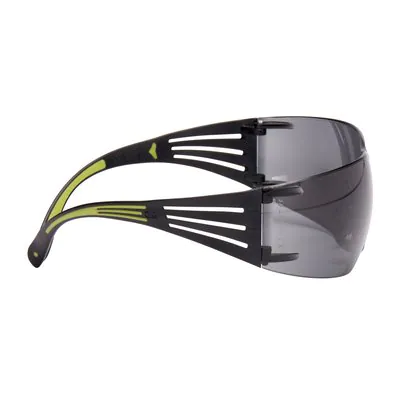 3M™ SecureFit™ 400 Schutzbrille, schwarze/grüne Bügel, graue Scheibe