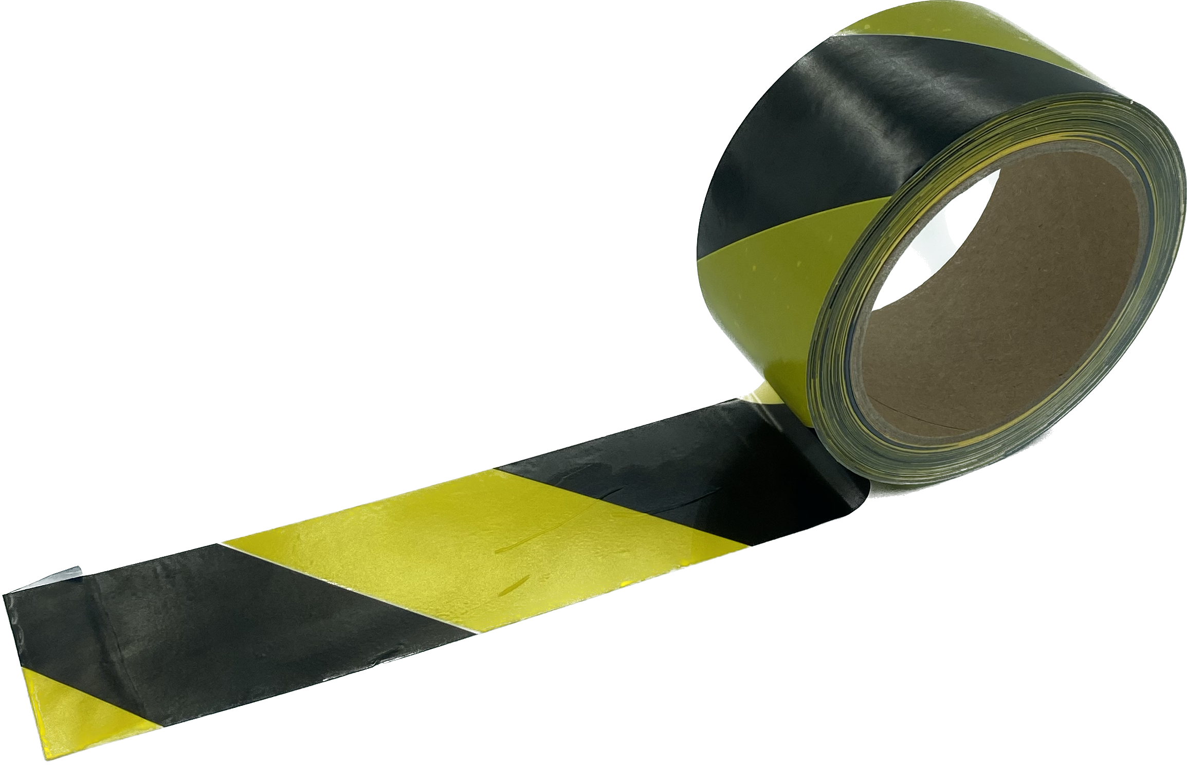 PVC-Warnmarkierungs-Klebeband, 50mm x 66m, gelb/schwarz, rechtsweisend