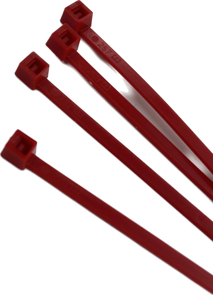 Kabelbinder 135 x 4mm, rot, 100 Stück