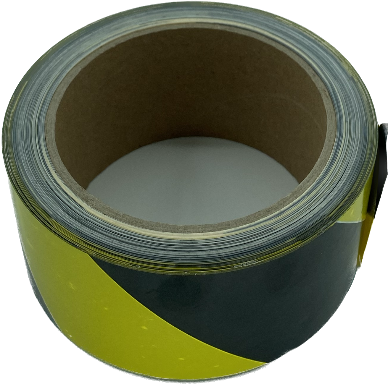PVC-Warnmarkierungs-Klebeband, 50mm x 66m, gelb/schwarz, rechtsweisend