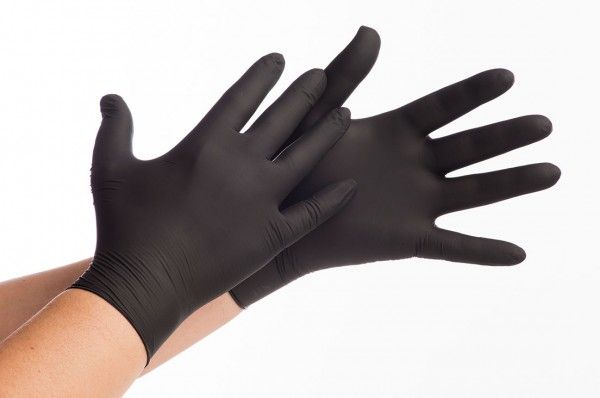 Nitril-Handschuhe Größe L, schwarz, Ultra Sensitiv