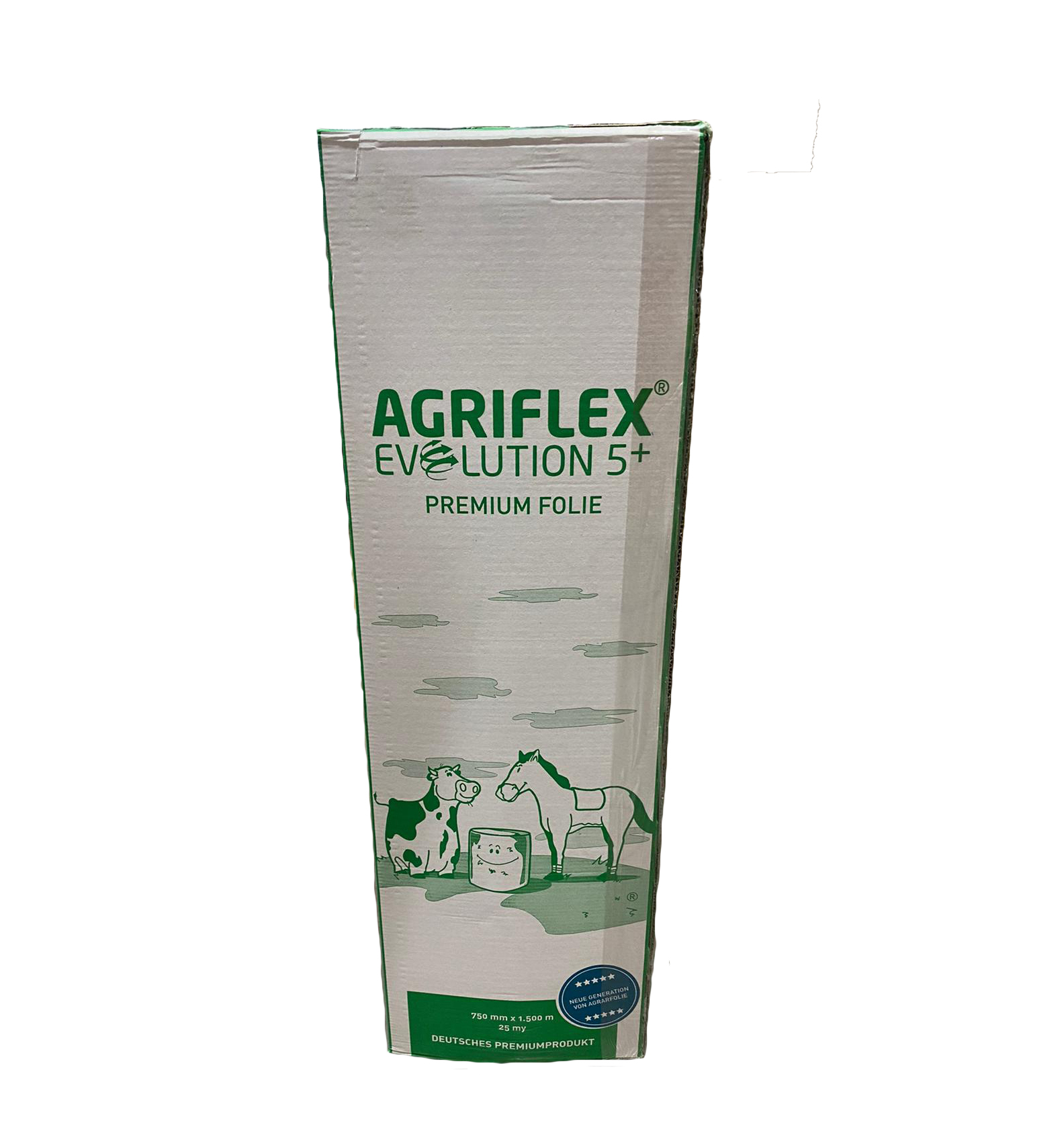 Agrarstretchfolie AgriFlex Evolution 5+, 750 mm x 1500 m, grün